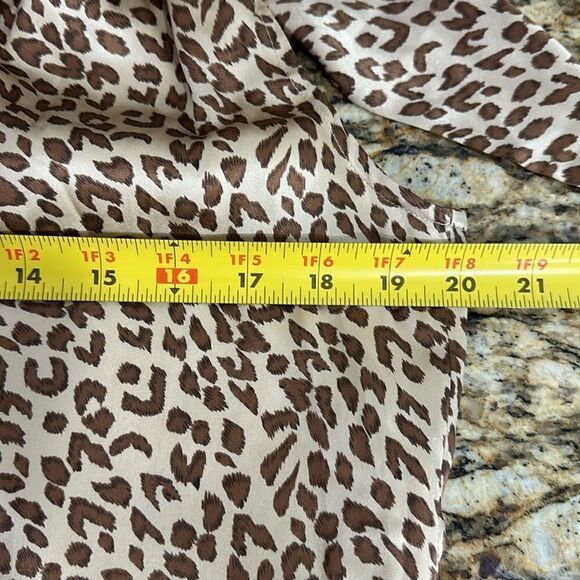 Sara Campbell Animal Print Sleeveless Satin Tie Neck Tunic Top Size 6 - Picture 7 of 8